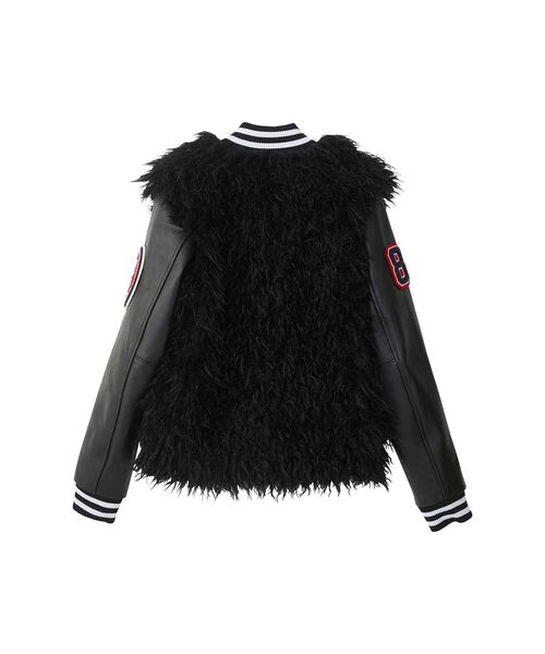 HYSTERIC WOMANワッペン フェイクファースタジャン（スタジャン