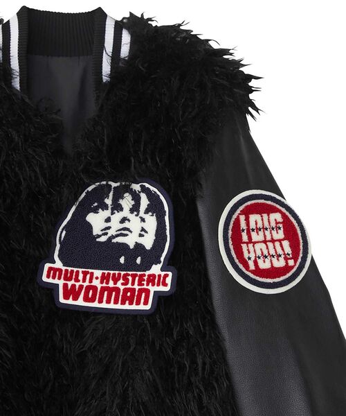 HYSTERIC GLAMOUR（ヒステリックグラマー）の「HYSTERIC WOMANワッペン フェイクファースタジャン（スタジャン・レディース・ブルー/ブラック・FREE）」の11枚目の写真