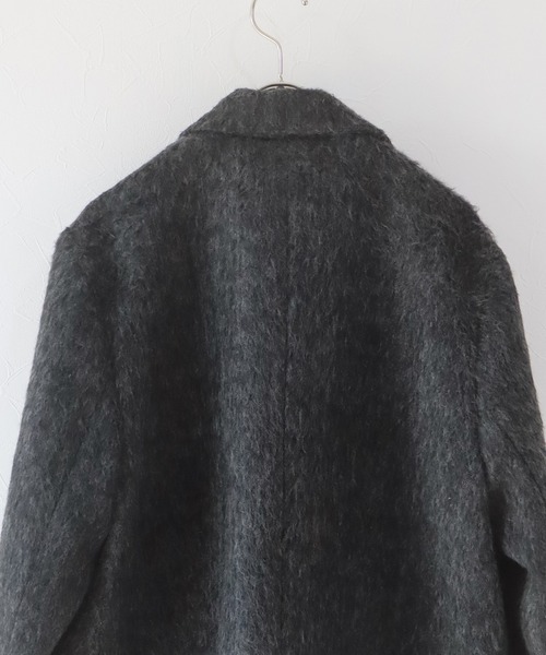 J by blue(ジェイバイブルー)の「シャギーハーフコート(ピーコート・レディース・ブラウン/チャコールグレー・MEDIUM)」の5枚目の写真
