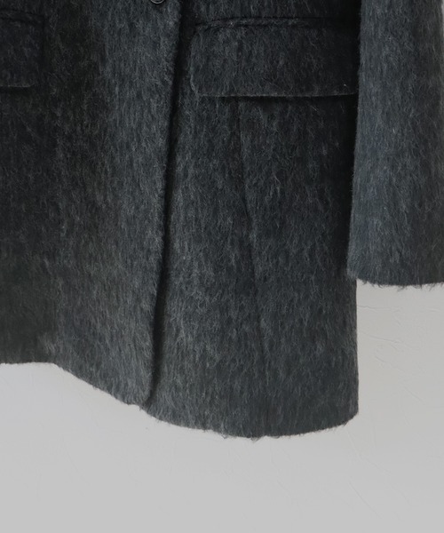 J by blue(ジェイバイブルー)の「シャギーハーフコート(ピーコート・レディース・ブラウン/チャコールグレー・MEDIUM)」の7枚目の写真