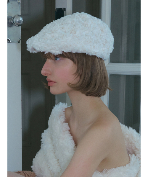 ROSE COIL FLAT CAP IN CREAM（ハンチング/ベレー帽）｜POESIEDAME