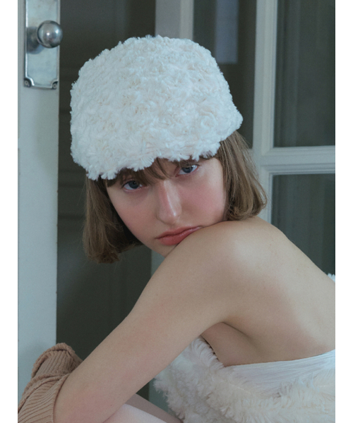 POESIEDAME YUME FLATCAP musinsa フラットキャップ ROSE COIL FLAT CAP IN CREAM（ハンチング/ベレー帽）｜POESIEDAME