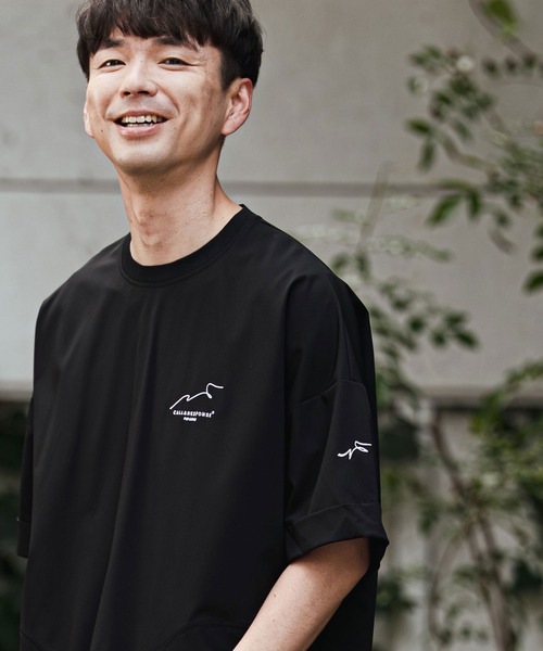 CALL&RESPONSE(コールアンドレスポンス)の「mt10125- 刺繍半袖PO-NOBIRU P Tシャツ(262-1324-20)(Tシャツ/カットソー・メンズ・ホワイト/ブラック・4/2)」の2枚目の写真