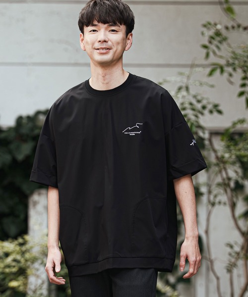 CALL&RESPONSE(コールアンドレスポンス)の「mt10125- 刺繍半袖PO-NOBIRU P Tシャツ(262-1324-20)(Tシャツ/カットソー・メンズ・ホワイト/ブラック・4/2)」の3枚目の写真