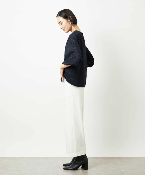 MICHEL KLEIN(ミッシェル・クラン)の「ツィードライクプルオーバー(Tシャツ/カットソー・レディース・ネイビー/グレー・38)」の14枚目の写真
