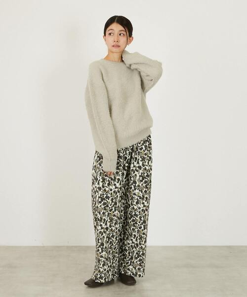 MELROSE claire（メルローズ クレール）の「【ツイルベロアプリントイージーパンツ】（その他パンツ・レディース・ライトベージュ/グレー・3/2）」の6枚目の写真