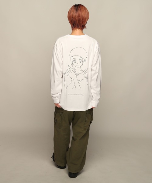 YEN TOWN MARKET（イェンタウンマーケット）の「【SAMURAI CHAMPLOO】FUU シルエット ロングスリーブTEE（Tシャツ/カットソー・メンズ・ブラック/ホワイト・M/XL/L）」の3枚目の写真