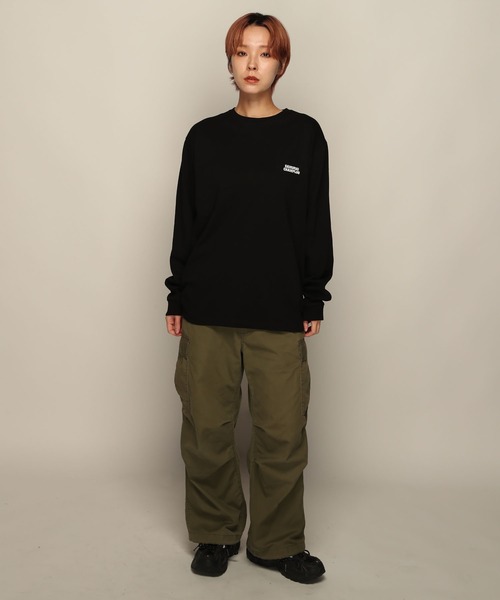 YEN TOWN MARKET（イェンタウンマーケット）の「【SAMURAI CHAMPLOO】FUU シルエット ロングスリーブTEE（Tシャツ/カットソー・メンズ・ブラック/ホワイト・M/XL/L）」の5枚目の写真