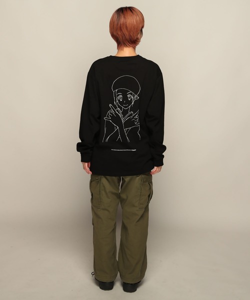YEN TOWN MARKET（イェンタウンマーケット）の「【SAMURAI CHAMPLOO】FUU シルエット ロングスリーブTEE（Tシャツ/カットソー・メンズ・ブラック/ホワイト・M/XL/L）」の6枚目の写真