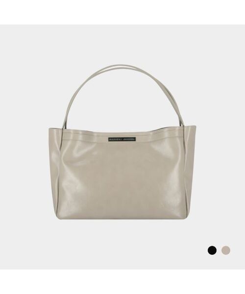 MARHEN.J(マルヘンジェイ)の「ケーシー (CASY) ビッグショルダーバッグ(ショルダーバッグ・レディース・ブラック/オートミール・FREE)」の2枚目の写真