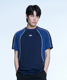SPORTY JERSEY T-SHIRT-[BLUE]