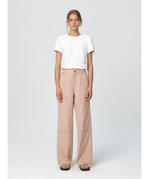 Semi-Cropped Cotton T-shirt, White