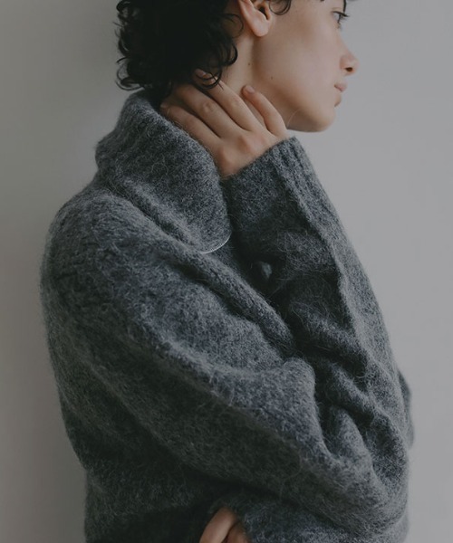 セール】ハーフジップアルパカニットプルオーバー（ニット/セーター