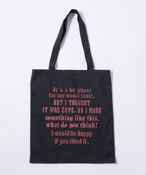 WHO'S WHO gallery（フーズフーギャラリー）の「【WEB限定】ASSORTED MESSAGE LOGO TOTE BAG（トートバッグ・レディース・ホワイト系その他/ブラウン/ブラック系その他/チャコールグレー/ブラック・FREE）」の7枚目の写真