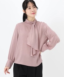 STRAWBERRY-FIELDS | ロイヤルヴィンテージサテン_サイドボウタイブラウス(シャツ/ブラウス)