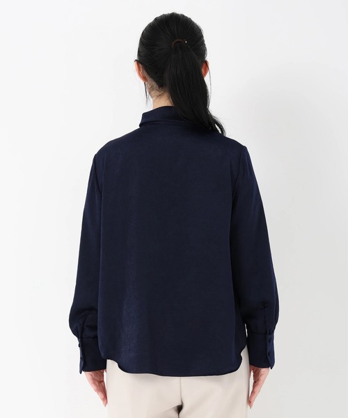 STRAWBERRY-FIELDS（ストロベリーフィールズ）の「ロイヤルヴィンテージサテン_サイドボウタイブラウス（シャツ/ブラウス・レディース・ピンク系その他/オフホワイト・2）」の5枚目の写真