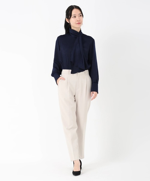 STRAWBERRY-FIELDS（ストロベリーフィールズ）の「ロイヤルヴィンテージサテン_サイドボウタイブラウス（シャツ/ブラウス・レディース・ピンク系その他/オフホワイト・2）」の10枚目の写真