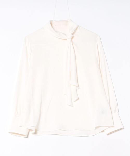 STRAWBERRY-FIELDS（ストロベリーフィールズ）の「ロイヤルヴィンテージサテン_サイドボウタイブラウス（シャツ/ブラウス・レディース・ピンク系その他/オフホワイト・2）」の12枚目の写真
