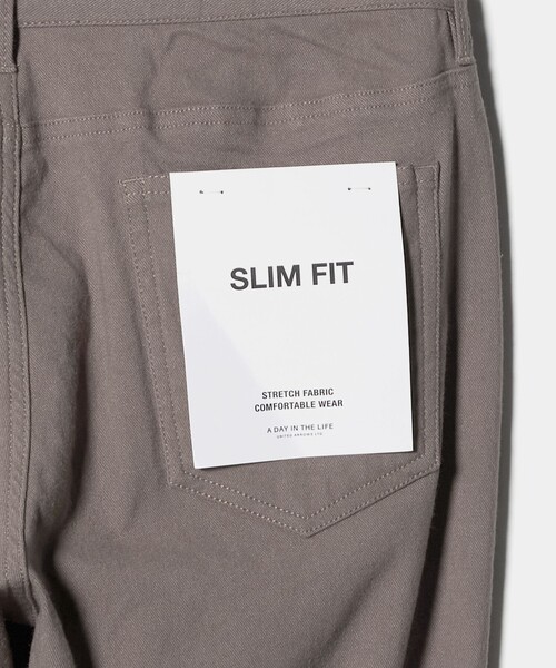 A DAY IN THE LIFE UNITED ARROWS（アデイインザライフユナイテッドアローズ）の「裏起毛 ストレッチ 5ポケット スリムチノパンツ＜A DAY IN THE LIFE＞（その他パンツ・メンズ・オリーブ/ブラック/ナチュラル・S/M/L）」の9枚目の写真