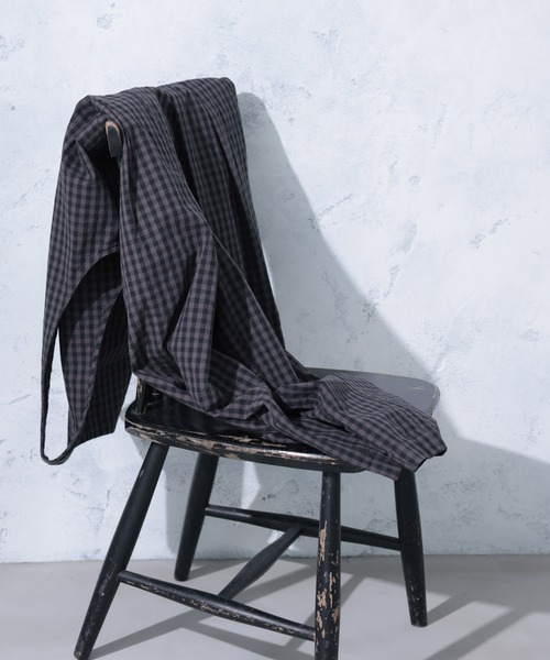 soulberry（ソウルベリー）の「ギンガムチェックのサロペット（サロペット/オーバーオール・レディース・チャコール・M/L/LL/3L/4L/5L）」の16枚目の写真