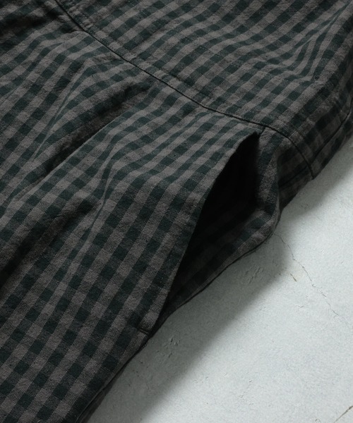 soulberry（ソウルベリー）の「ギンガムチェックのサロペット（サロペット/オーバーオール・レディース・チャコール・M/L/LL/3L/4L/5L）」の10枚目の写真