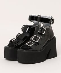 YOSUKE（ヨースケ）の「「YOSUKE ヨースケ」厚底ベルティッドブーツサンダル（サンダル）」