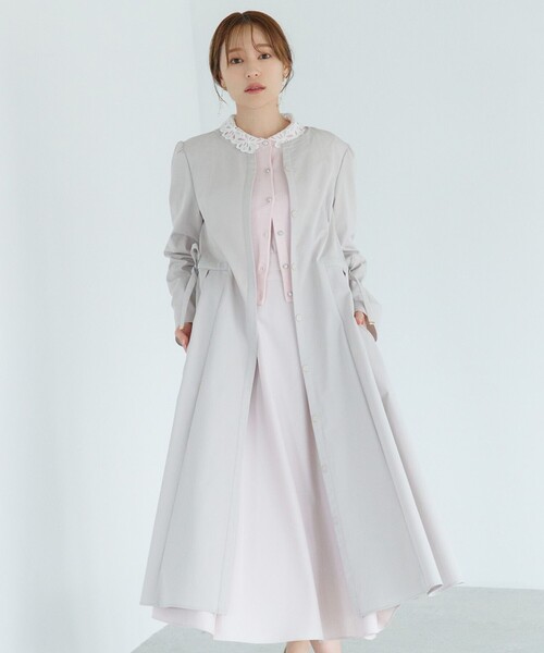 ROSE CHEEK 2WAY ドレス＆コート（ノーカラーコート）｜TOCCA（トッカ