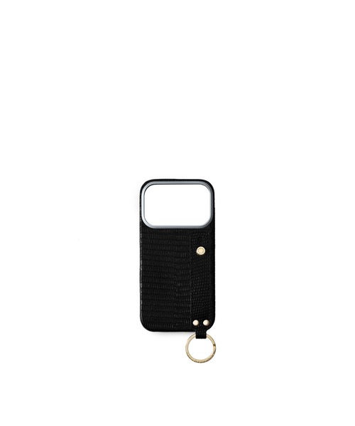 iPhone 17 Pro) ハンドル付き バックカバーケース リザードエンボス