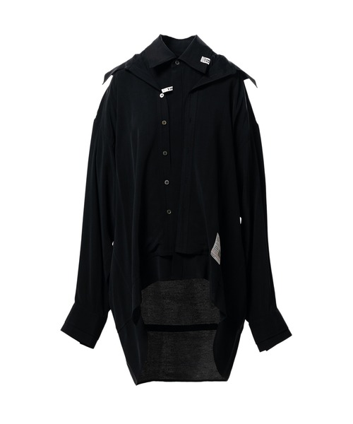 Maison MIHARA YASUHIRO(メゾンミハラヤスヒロ)の「Double Layered Shirt(シャツ/ブラウス・レディース・ホワイト/ブラック・36)」の2枚目の写真