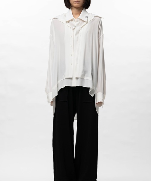Maison MIHARA YASUHIRO(メゾンミハラヤスヒロ)の「Double Layered Shirt(シャツ/ブラウス・レディース・ホワイト/ブラック・36)」の19枚目の写真
