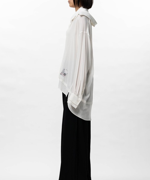 Maison MIHARA YASUHIRO(メゾンミハラヤスヒロ)の「Double Layered Shirt(シャツ/ブラウス・レディース・ホワイト/ブラック・36)」の20枚目の写真