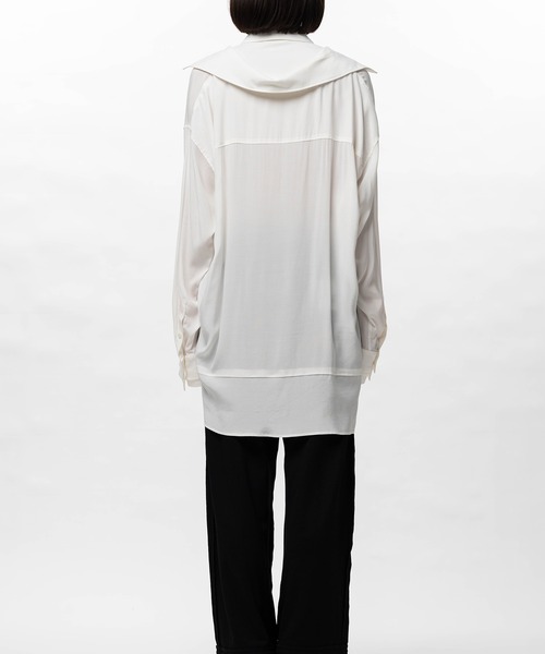 Maison MIHARA YASUHIRO(メゾンミハラヤスヒロ)の「Double Layered Shirt(シャツ/ブラウス・レディース・ホワイト/ブラック・36)」の21枚目の写真