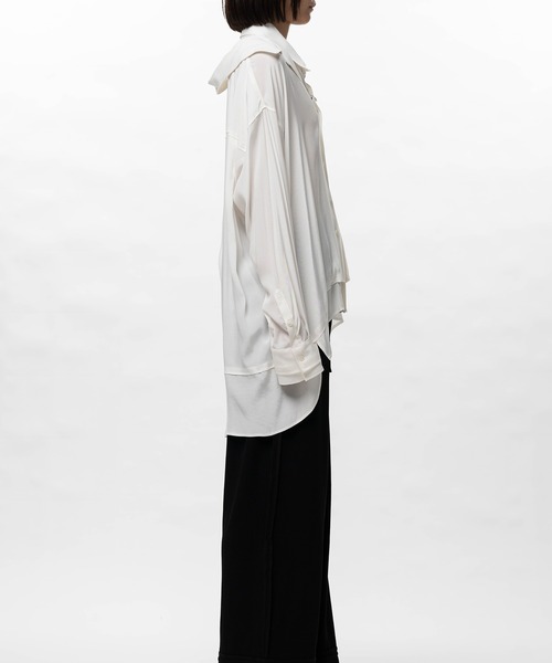 Maison MIHARA YASUHIRO(メゾンミハラヤスヒロ)の「Double Layered Shirt(シャツ/ブラウス・レディース・ホワイト/ブラック・36)」の22枚目の写真