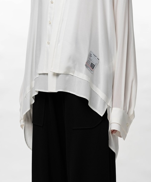 Maison MIHARA YASUHIRO(メゾンミハラヤスヒロ)の「Double Layered Shirt(シャツ/ブラウス・レディース・ホワイト/ブラック・36)」の13枚目の写真
