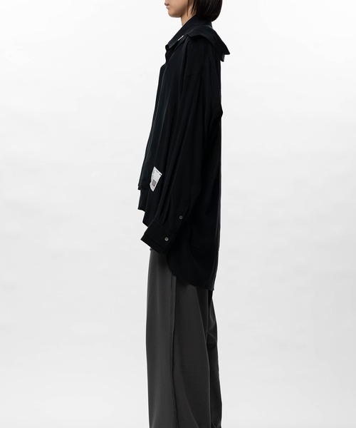 Maison MIHARA YASUHIRO(メゾンミハラヤスヒロ)の「Double Layered Shirt(シャツ/ブラウス・レディース・ホワイト/ブラック・36)」の16枚目の写真