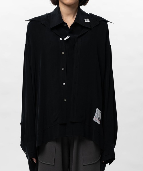 Maison MIHARA YASUHIRO(メゾンミハラヤスヒロ)の「Double Layered Shirt(シャツ/ブラウス・レディース・ホワイト/ブラック・36)」の8枚目の写真