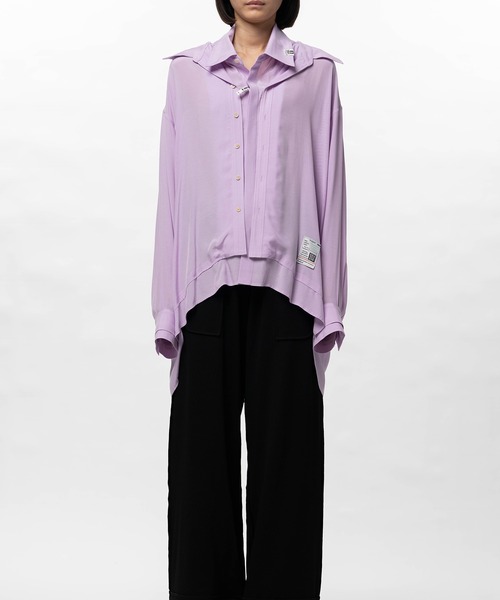 Maison MIHARA YASUHIRO(メゾンミハラヤスヒロ)の「Double Layered Shirt(シャツ/ブラウス・レディース・ホワイト/ブラック・36)」の11枚目の写真