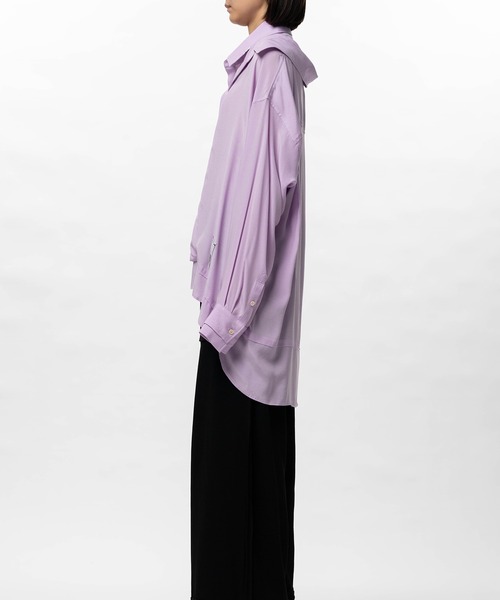 Maison MIHARA YASUHIRO(メゾンミハラヤスヒロ)の「Double Layered Shirt(シャツ/ブラウス・レディース・ホワイト/ブラック・36)」の12枚目の写真