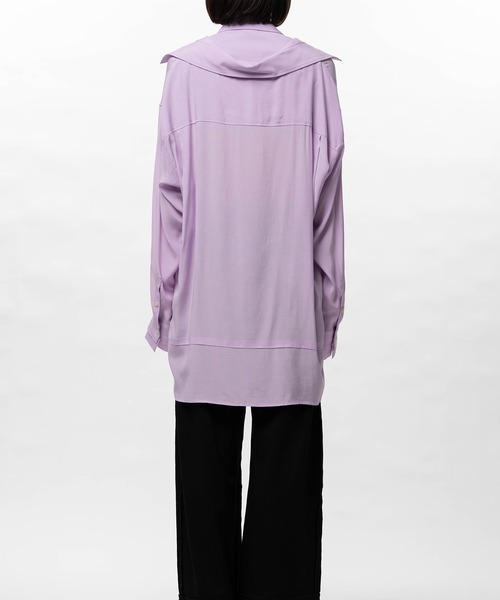Maison MIHARA YASUHIRO(メゾンミハラヤスヒロ)の「Double Layered Shirt(シャツ/ブラウス・レディース・ホワイト/ブラック・36)」の3枚目の写真