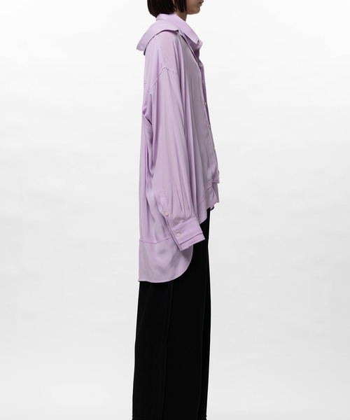 Maison MIHARA YASUHIRO(メゾンミハラヤスヒロ)の「Double Layered Shirt(シャツ/ブラウス・レディース・ホワイト/ブラック・36)」の4枚目の写真
