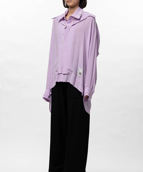 Maison MIHARA YASUHIRO(メゾンミハラヤスヒロ)の「Double Layered Shirt(シャツ/ブラウス・レディース・ホワイト/ブラック・36)」の5枚目の写真