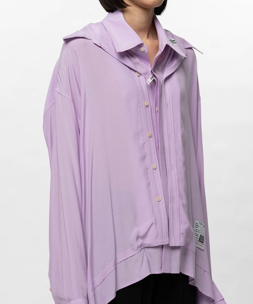 Maison MIHARA YASUHIRO(メゾンミハラヤスヒロ)の「Double Layered Shirt(シャツ/ブラウス・レディース・ホワイト/ブラック・36)」の6枚目の写真