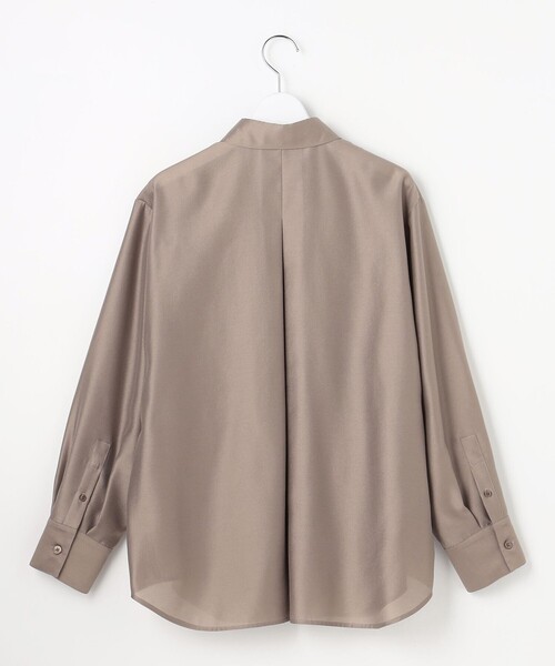 自由区(ジユウク)の「シャイニーオーガンジーシアー シャツ(シャツ/ブラウス・レディース・カーキ系/ブラック系・46/44)」の6枚目の写真