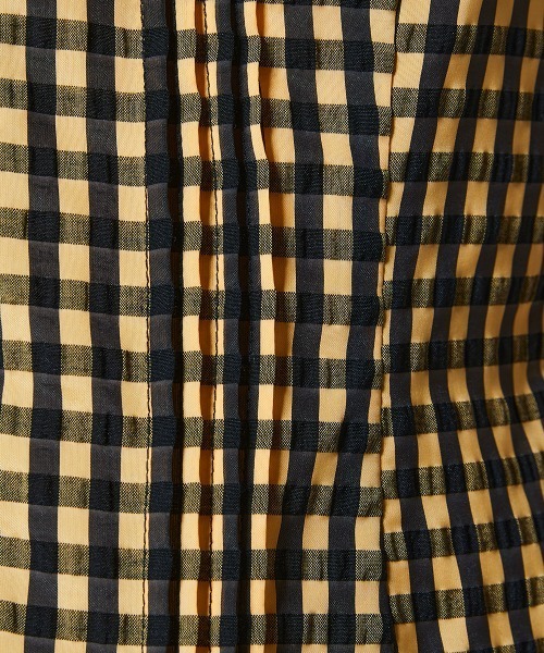 DOUBLE STANDARD CLOTHING(ダブルスタンダードクロージング)の「ギンガムチェック シャーリングオフショルトップス(シャツ/ブラウス・レディース・オレンジ・36/38)」の9枚目の写真
