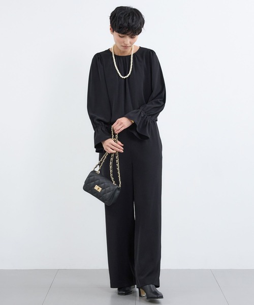 BARNYARDSTORM(バンヤードストーム)の「BARNYARDSTORM / ダブルクロスジャンプスーツ / マシンウォッシャブル(つなぎ/オールインワン・レディース・カーキ/ブラック・M/S)」の9枚目の写真