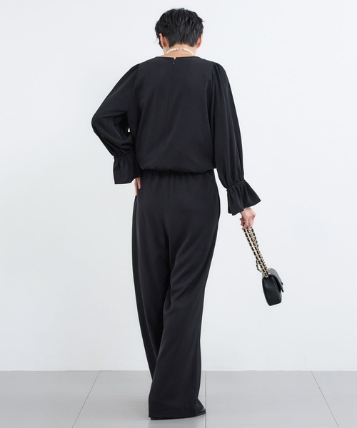 BARNYARDSTORM(バンヤードストーム)の「BARNYARDSTORM / ダブルクロスジャンプスーツ / マシンウォッシャブル(つなぎ/オールインワン・レディース・カーキ/ブラック・M/S)」の17枚目の写真