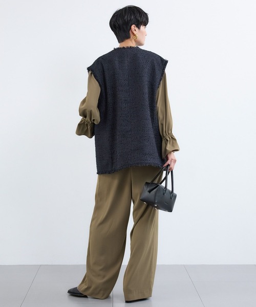 BARNYARDSTORM(バンヤードストーム)の「BARNYARDSTORM / ダブルクロスジャンプスーツ / マシンウォッシャブル(つなぎ/オールインワン・レディース・カーキ/ブラック・M/S)」の14枚目の写真