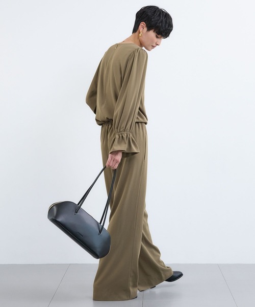 BARNYARDSTORM(バンヤードストーム)の「BARNYARDSTORM / ダブルクロスジャンプスーツ / マシンウォッシャブル(つなぎ/オールインワン・レディース・カーキ/ブラック・M/S)」の19枚目の写真