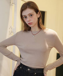 Lossy Slim Long Sleeve Beige