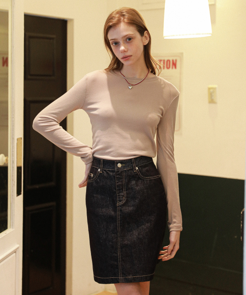 LOSSYROW(ロッシロー)の「Lossy Slim Long Sleeve Beige(Tシャツ/カットソー・レディース・その他・FREE)」の2枚目の写真